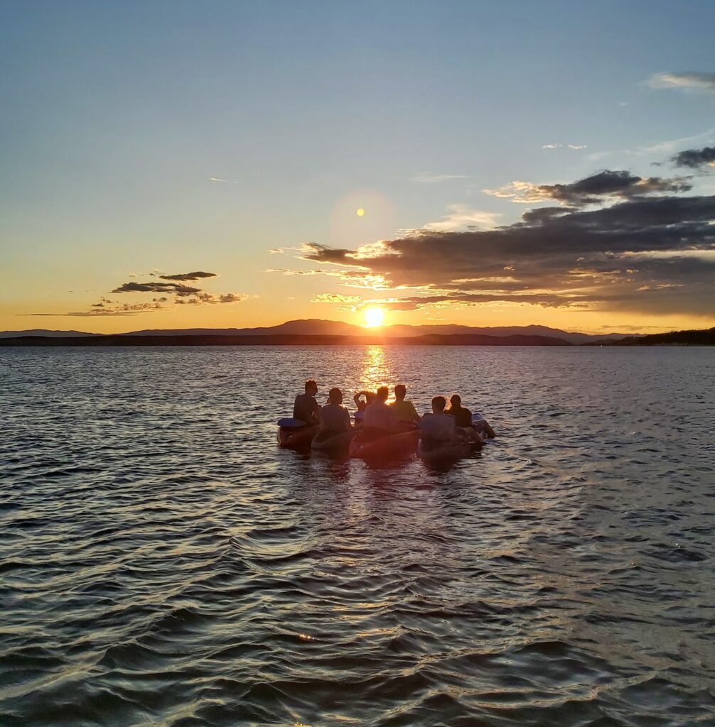 This picture shows group of people on sunset tour in Crikvenica