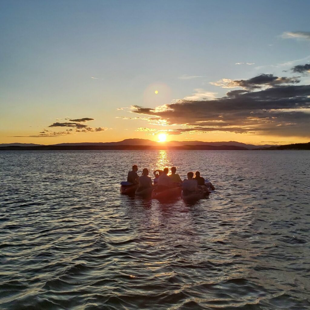 This picture shows group of people on sunset tour in Crikvenica
