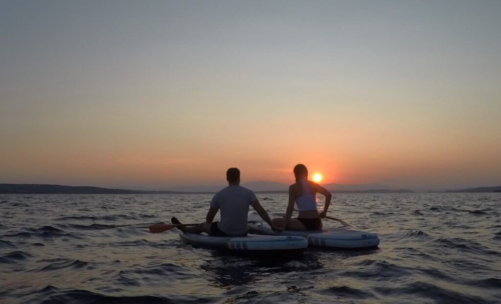 This picture shows beautiful couple on our sunset tour in Crikvenica