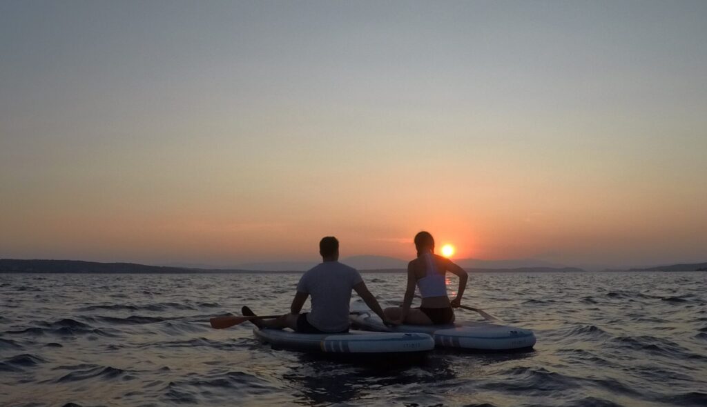 This picture shows beautiful couple on our sunset tour in Crikvenica