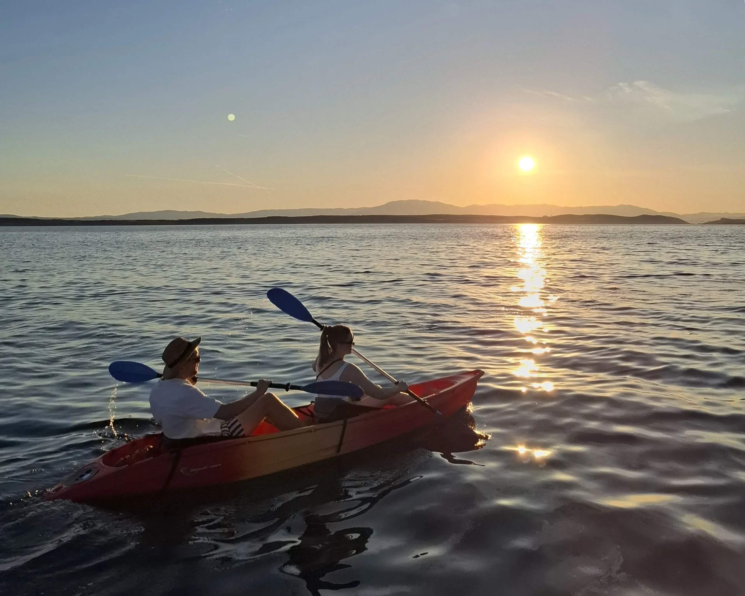 Kayaking in the sunset in Crikvenica