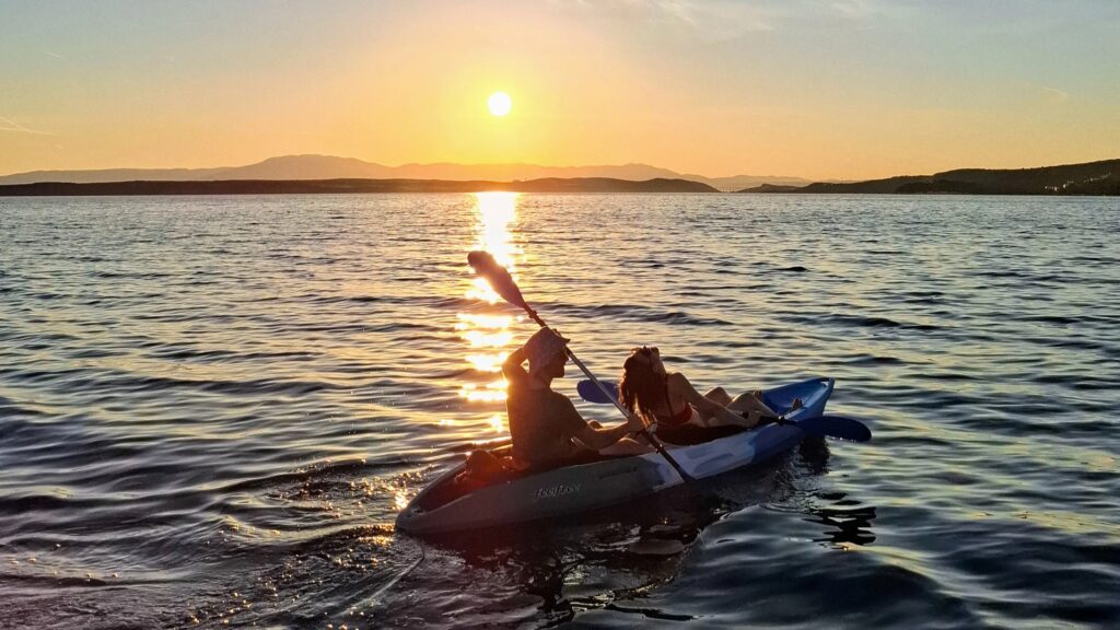 Kayaking in the sunset in Crikvenica