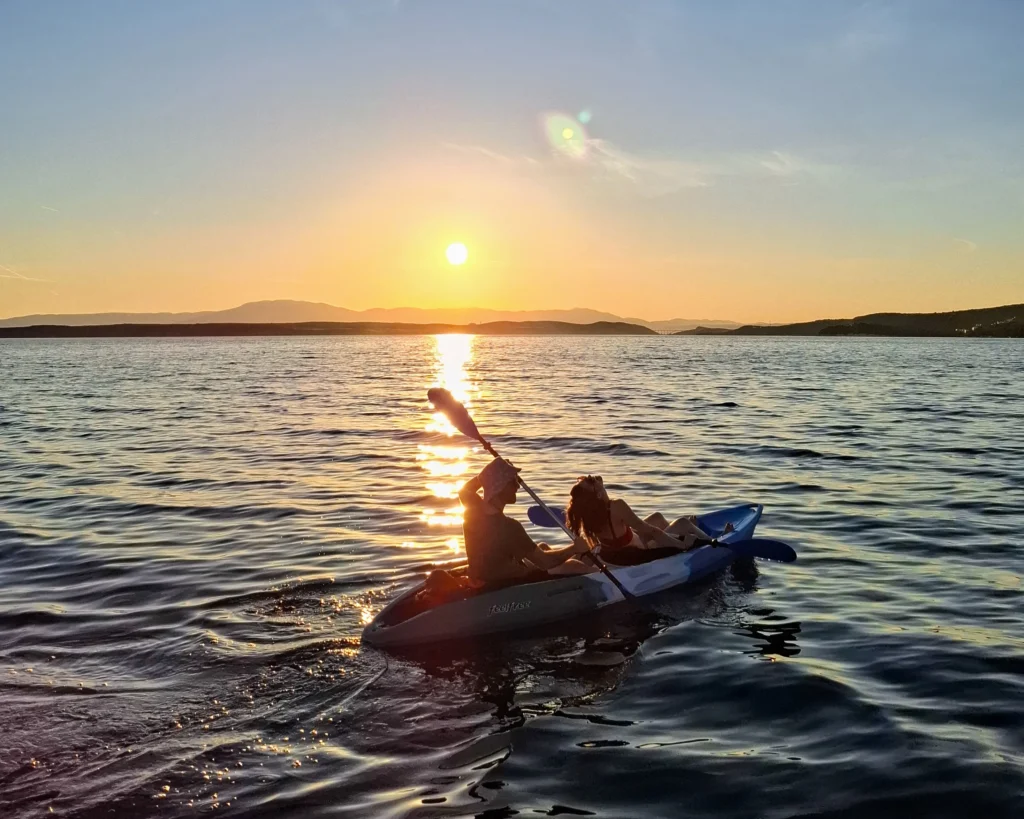 Kayaking in Crikvenica in the sunset