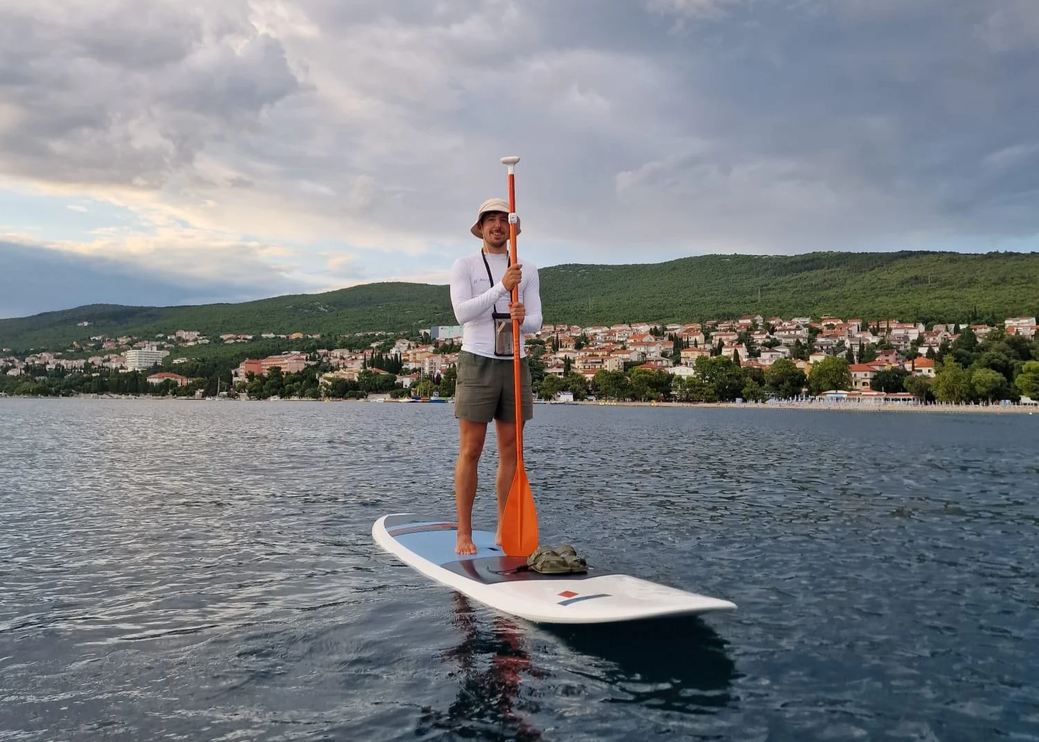 Person on the stand-up paddleboard in Crikvenica