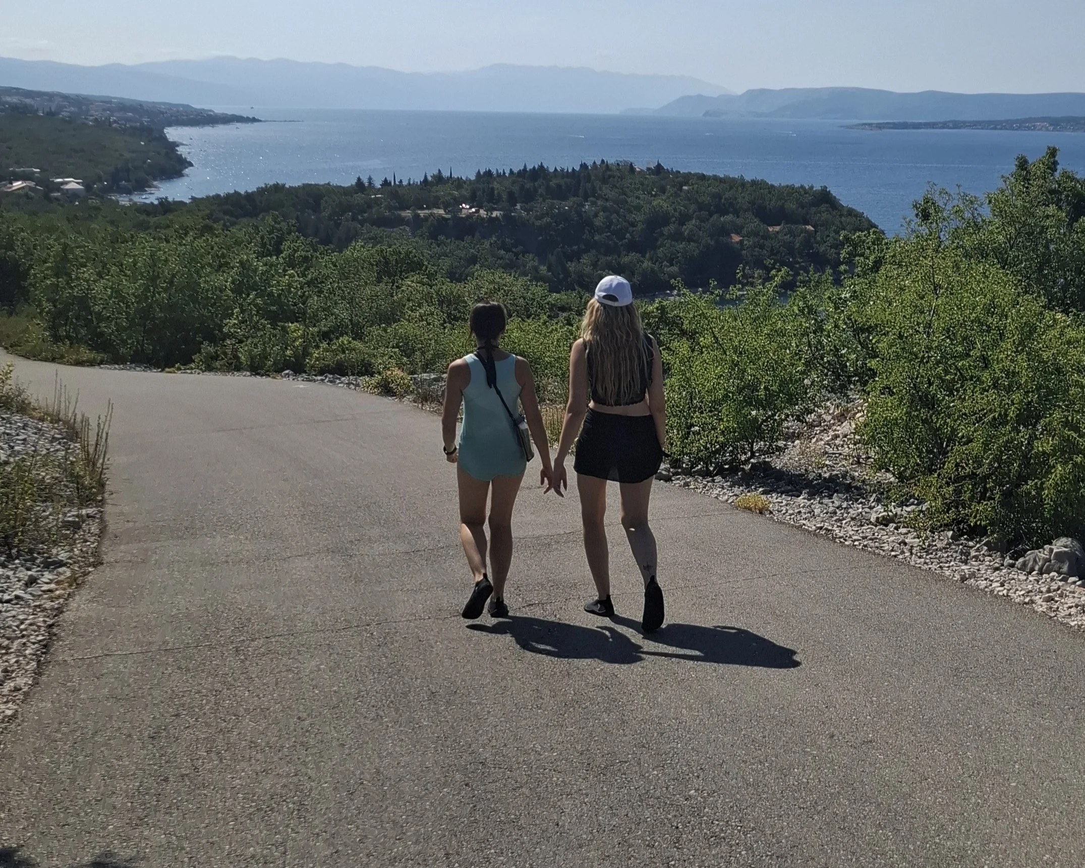 Walking trail by the sea in Crikvenica